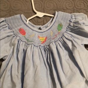 Girls Size 6 Smocked Birthday Dress